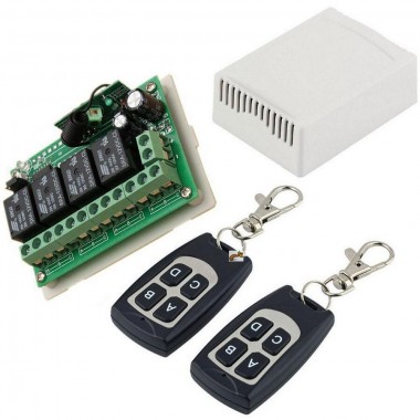 12V 4CH Channel 315Mhz Wireless Remote Control Switch With 2 Transimitter