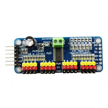 16 Channel PWM Servo Driver with I2C Interface