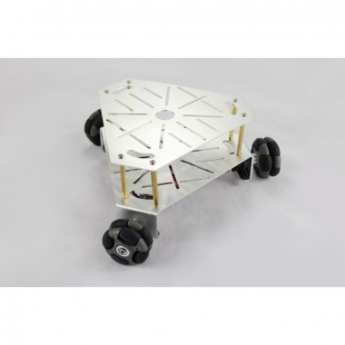 3WD 48mm Omni Wheel Robot platform chassis Silver (with encoder)