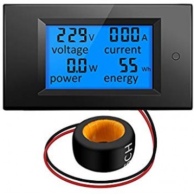 110-220V LCD Digital Measure 80~260VAC 100A Voltage Current Power Energy Voltmeter Ammeter   CT Current Transforme PZEM-061