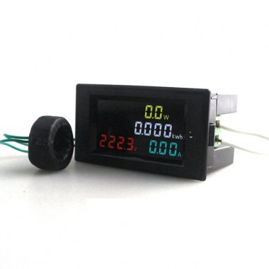 AC80.0-300.0V 0.01-100A AC Voltmeter Ammeter Power Energy Meter