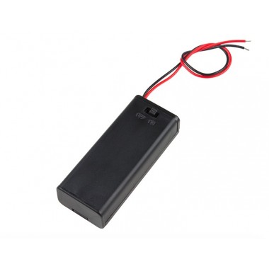 2xAAA battery holder with cover and switch