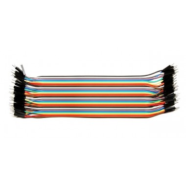 Pack de 40 cables macho-macho de 20 cm