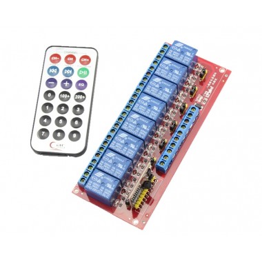 8 Channels Infrared Remote Control Relay Module for Arduino