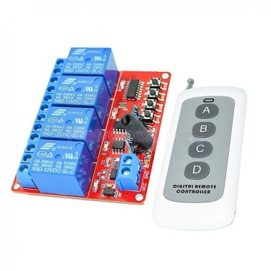 12V-4CH-1000m-Remote-Control-Relay-Switch-Transceiver-Receiver-433MHz