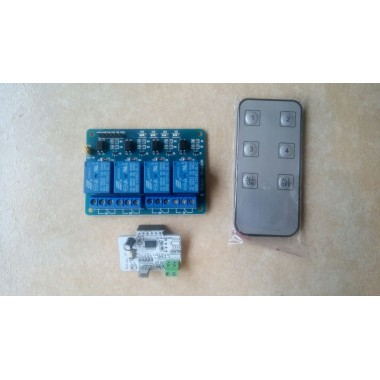 4-way infrared remote control with relay
